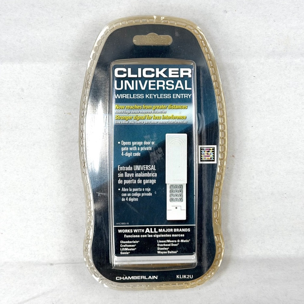 Chamberlain KLIK2U Clicker Universal Wireless Keyless Garage Door Opener Keypad